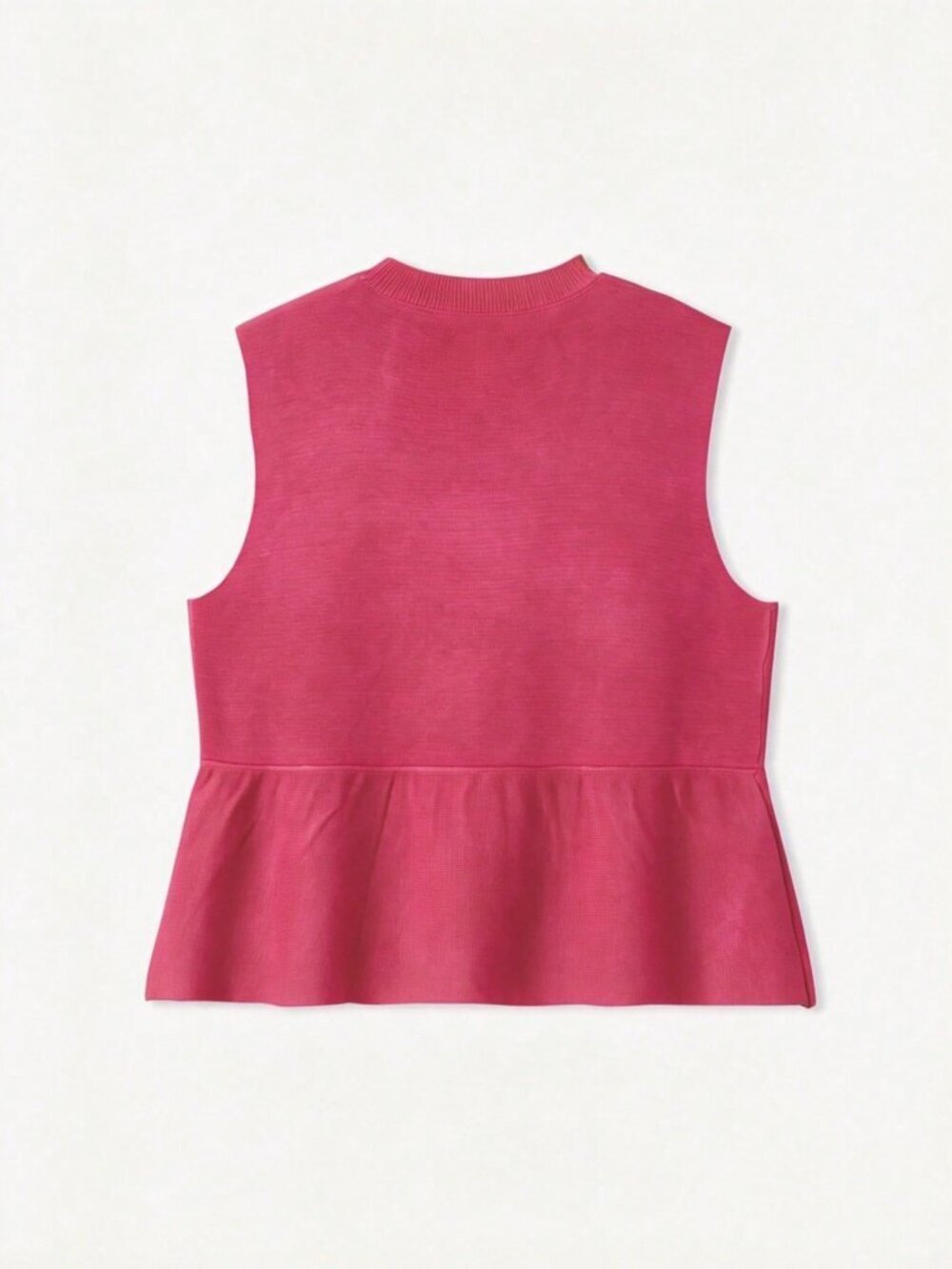 Deep Plum Red Casual Women's Y2k Knitted Sleeveless Knitted Tank - Picture 8 of 9